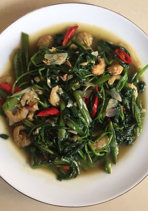Foto resep Tumis kangkung ebi kering