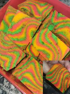 Gambar Kek Minyak Tiga Warna