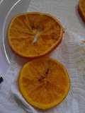 Naranjas deshidratadas en microondas