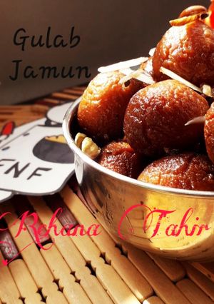 A picture of Gulab Jamun #foodiesandfriends.