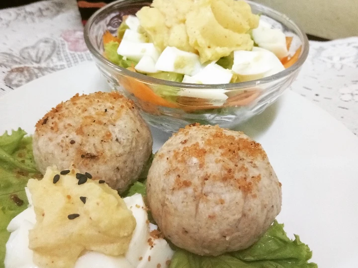 Cara Gampang Menyiapkan Resep  Onigiri Oatmeal Abon &amp;amp; Simple Selada Banjar yang Sempurna, Enak