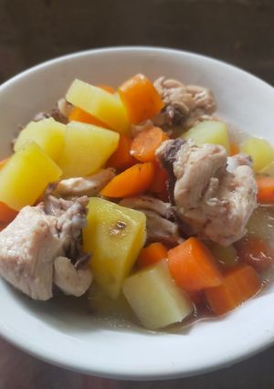 Foto resep Sop ayam wortel kentang bumbu instan