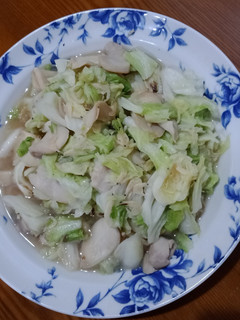蝦皮炒高麗菜杏鮑菇 的食譜成品照片