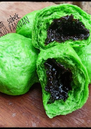 Foto resep 16. Roti sobek kukus pandan