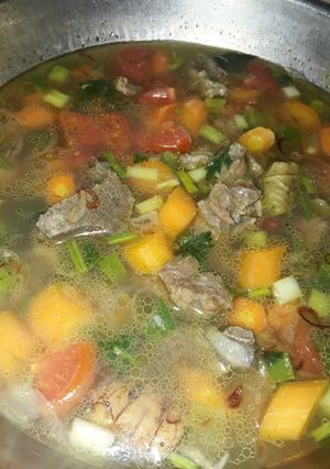 Foto resep Sop iga rumahan sambel limo