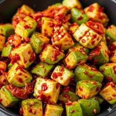 Una foto de Aguacate con aliño de kimchi