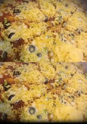 صورة لوصفة بيتزا بالجبن سريعه بطريقتي