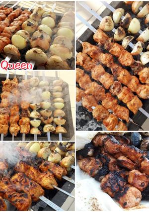 صورة لوصفة شيش طاووق وبصل مدخن عالفحم 😍