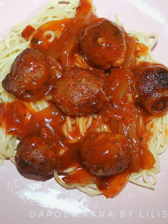 Foto resep Korean Meatball with pasta