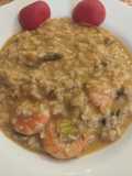 Risotto de Langostinos al Ajillo con parmesano