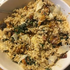 A picture of Butternut Squash and spinach pasta (Gluten Free).
