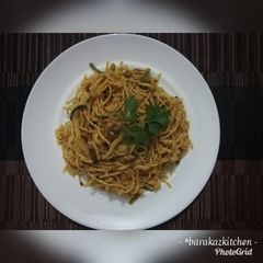 Coconut cream and fish pasta 🍝 A picture of Coconut cream and fish pasta 🍝.