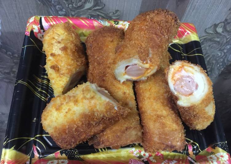 Resep Roti goreng sosis | Cara Buat Roti goreng sosis Yang Lezat