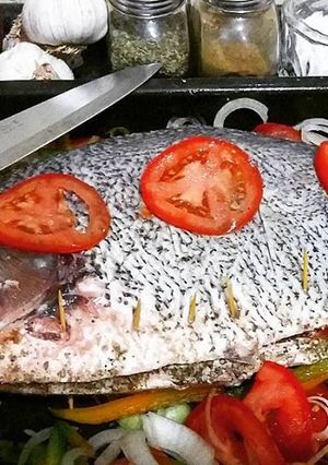 Foto de Pacu com Legumes Assados