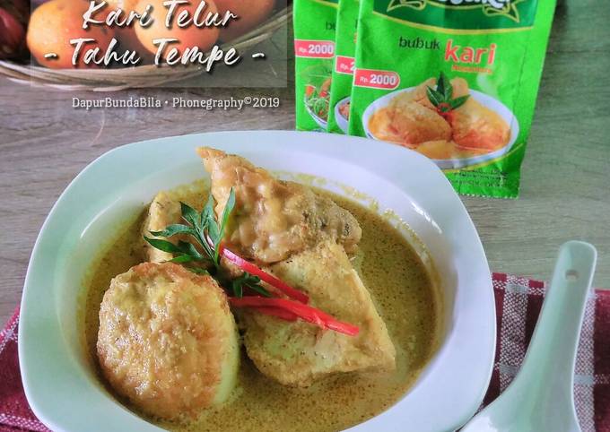 Kari Telur Tahu Tempe (Bumbu Instan)