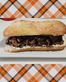 Sándwich mongoliano con salsa de cerveza
