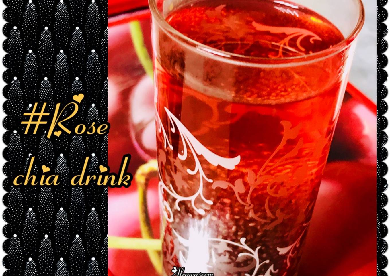 Rose chia drink