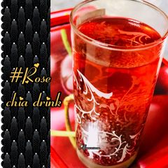 A picture of Rose chia drink.