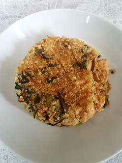 Una foto de Cuscús con pollo, verduras y soja