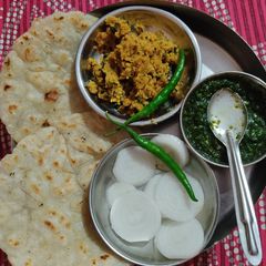 A picture of Jhunka bhakar.