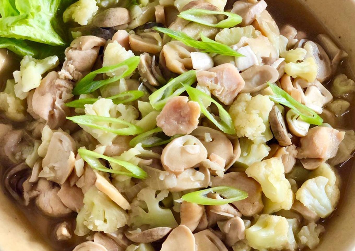 Cah Kembang Kol Ayam Jamur