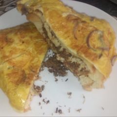 A picture of Bread in egg.
