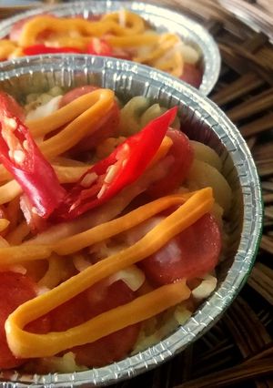 Foto resep Steamed Macaroni Schotel #sarapan #harikeempat