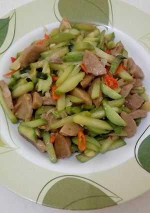 Foto resep Tumis labu bakso