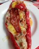 Pimientos rojos rellenos al horno