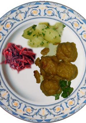 Una foto de Albóndigas con salsa a la cazadora