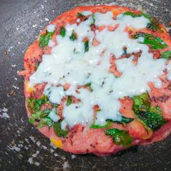 A picture of Leftover mixdal veggie handvo.