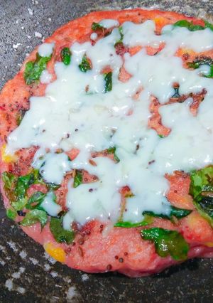 A picture of Leftover mixdal veggie handvo.