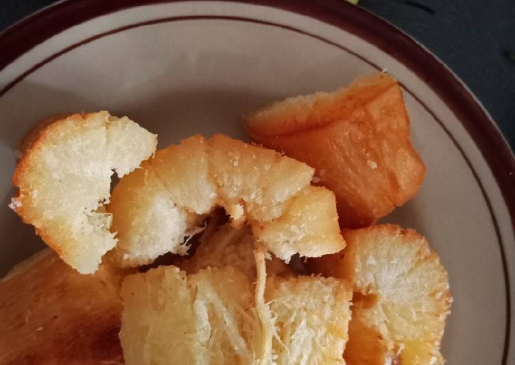 Cara mudah meracik Singkong goreng empuk krenyes Anti Gagal
