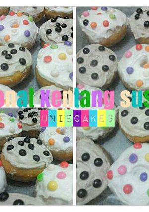 Foto resep Donat kentang susu aneka topping