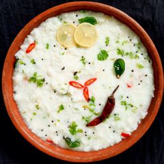 A picture of Dahi (Curd) Pakhala Bhata.