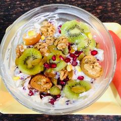 A picture of Fruits & Nuts Yogurt Salad.