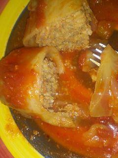 A picture of Mom's Cabbage Rolls (My twist on them).