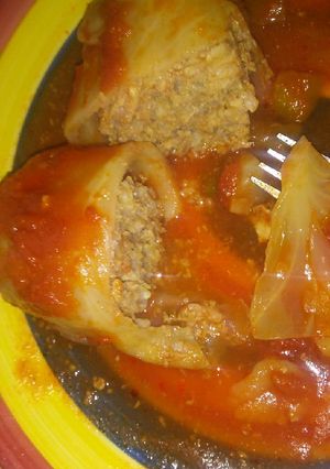 A picture of Mom's Cabbage Rolls (My twist on them).