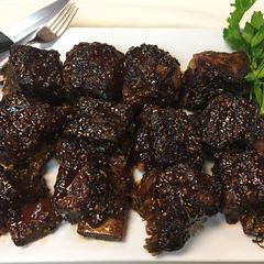 A picture of Grilled Wagyu Short Ribs with Korean BBQ Sauce.