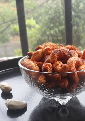 A picture of Cashew nuts / Kaju masala fry in 5 minutes.