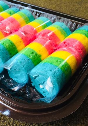 Foto resep Mini Rainbow Roll cake