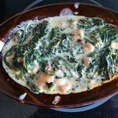 Una foto de Espinacas con crema de queso