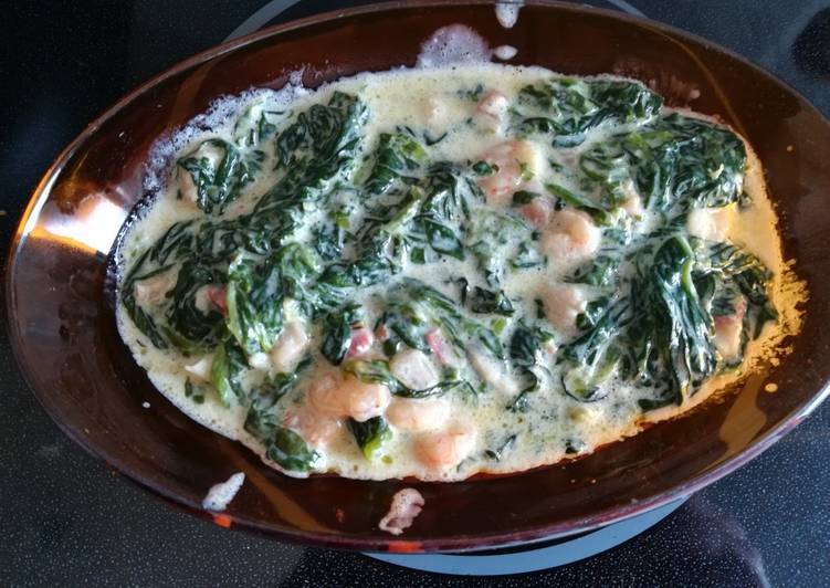 Espinacas con crema de queso