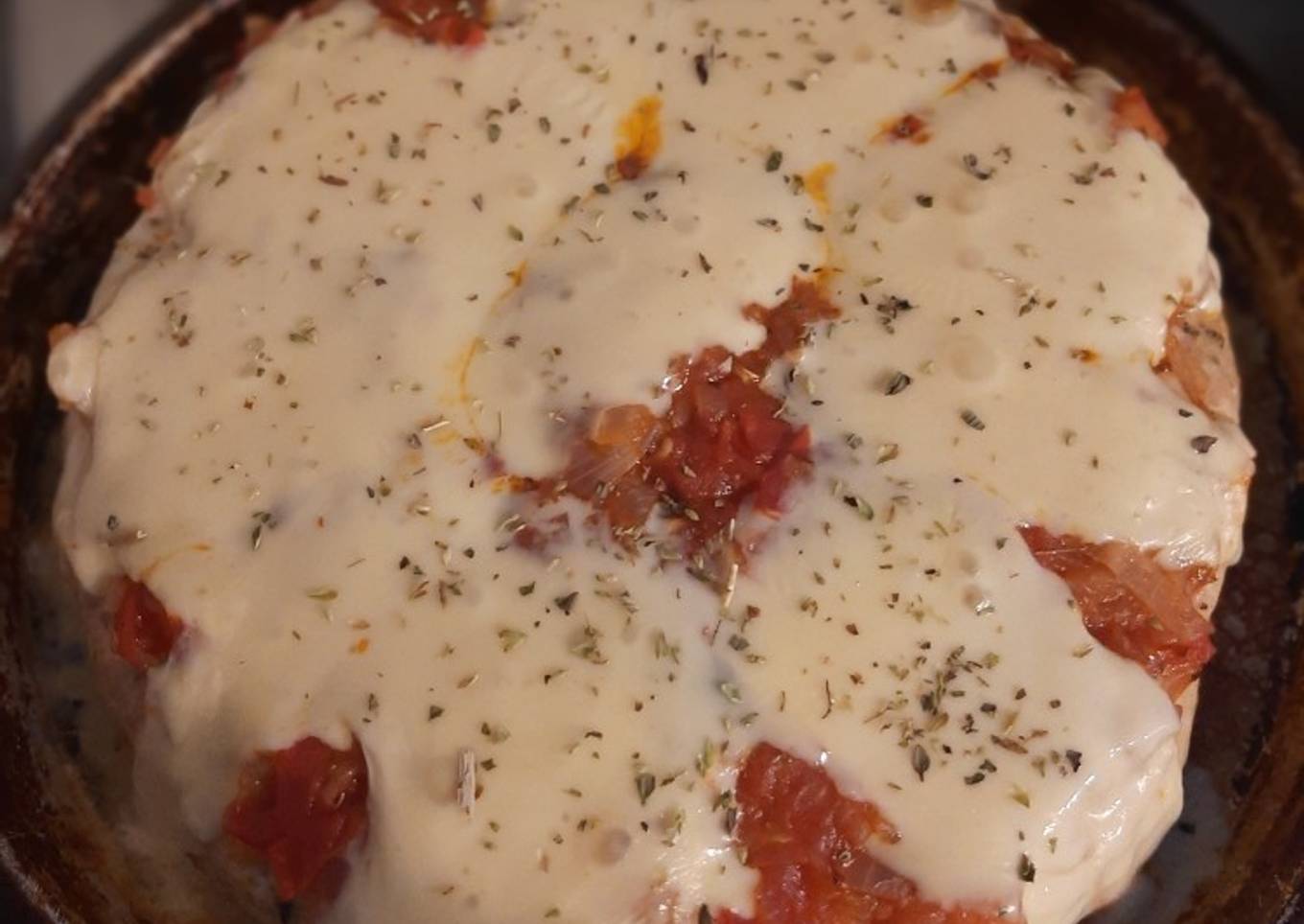 Pizza 🍕 de pollo 🍗 apto para celíacos!!! 😁