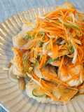 Pechuga de pollo en salsa de vinagre con verduras