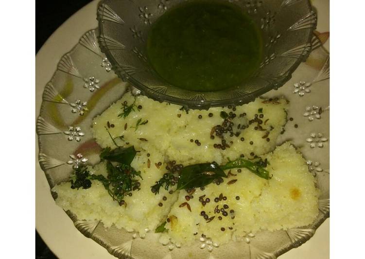 Recipe of Perfect Suji dhokla recipe