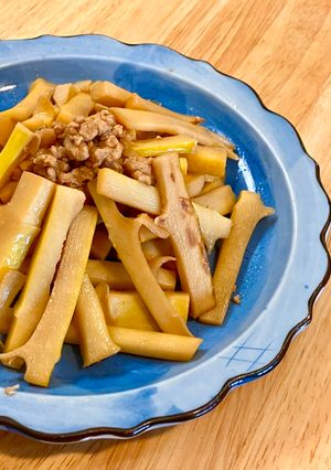 Foto resep Favorit Anak - Rebung Slow Stir Fry with Shoyu