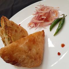 A picture of Kolkata style Mughlai Paratha.