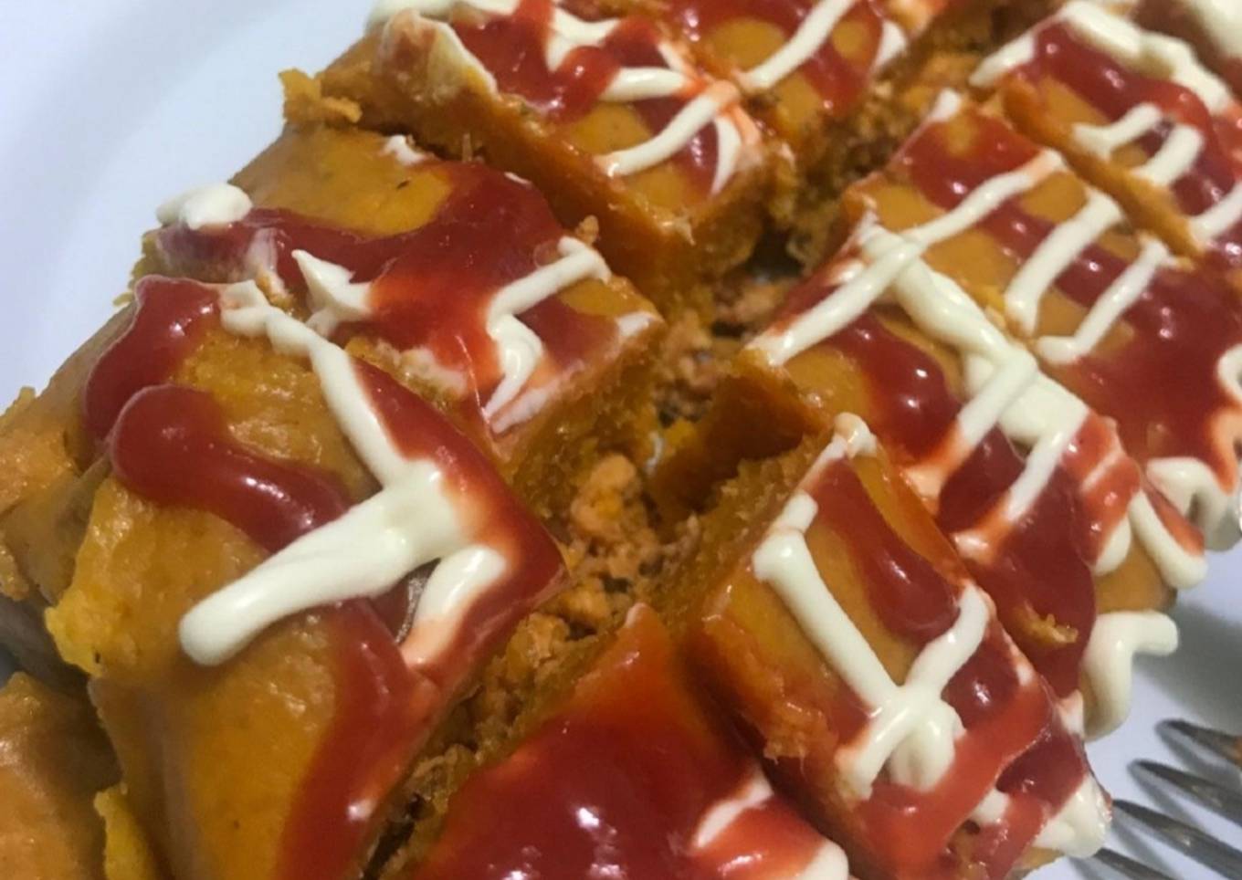 Pastel en hojas