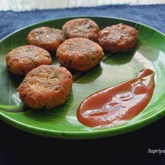 A picture of Paneer potato cutlet.